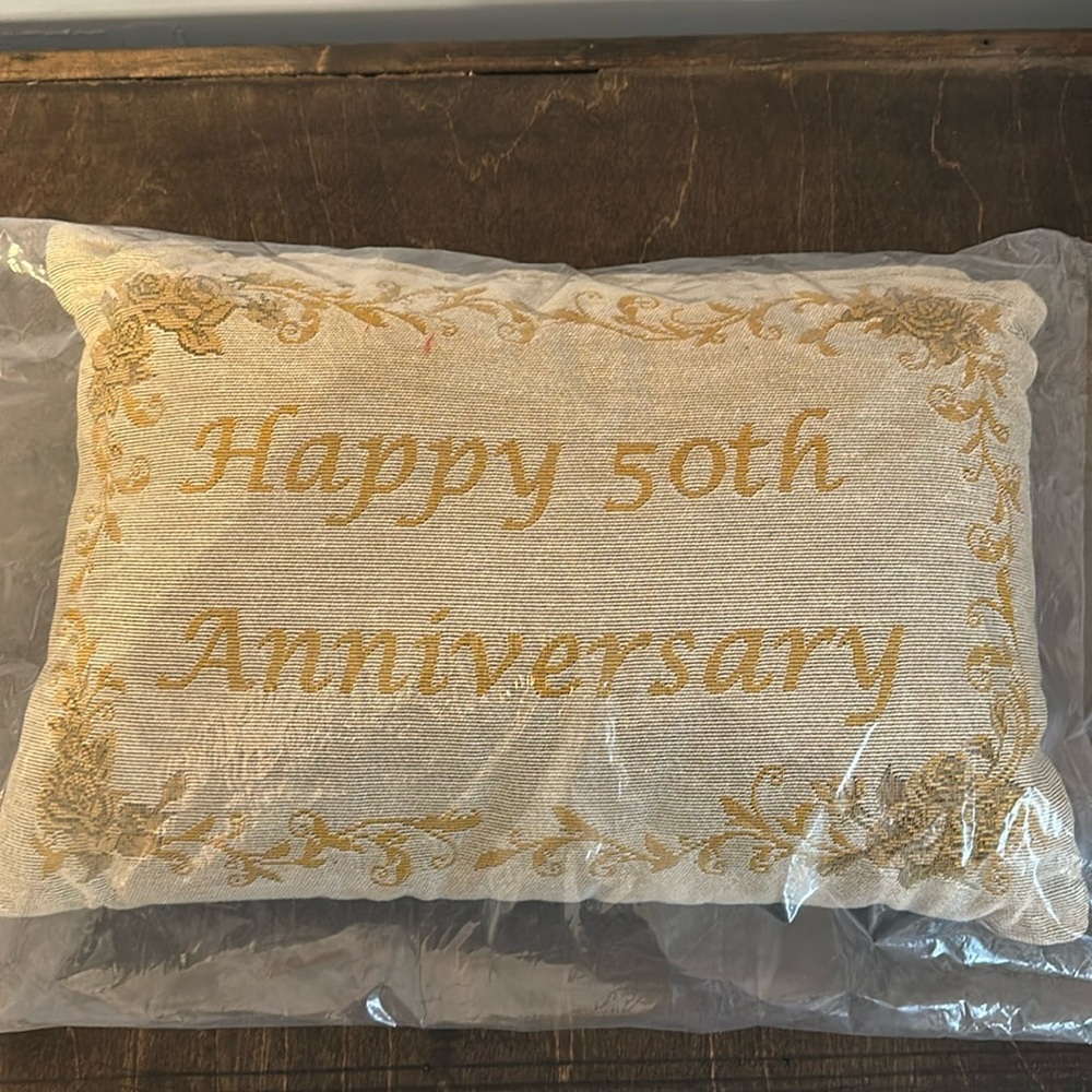New happy 50th Anniversary pillow